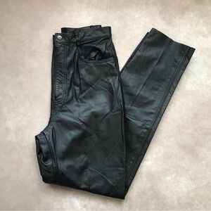 NWT Vintage Winlit Korea Black Leather Pants High Waisted Lord & Taylor Size 0